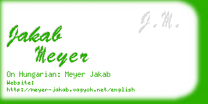 jakab meyer business card